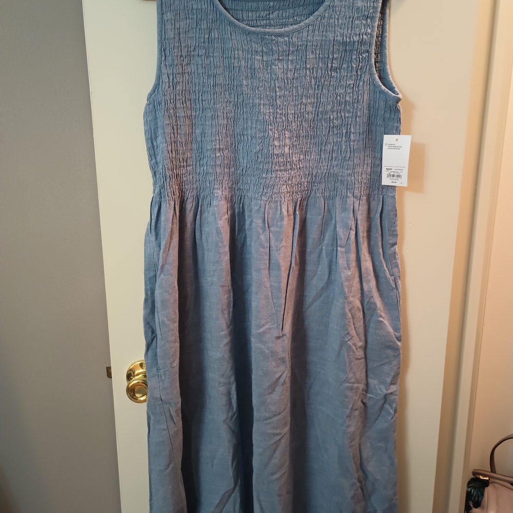 Kohl's Light Blue Casual Midi Dress Womens M NWT